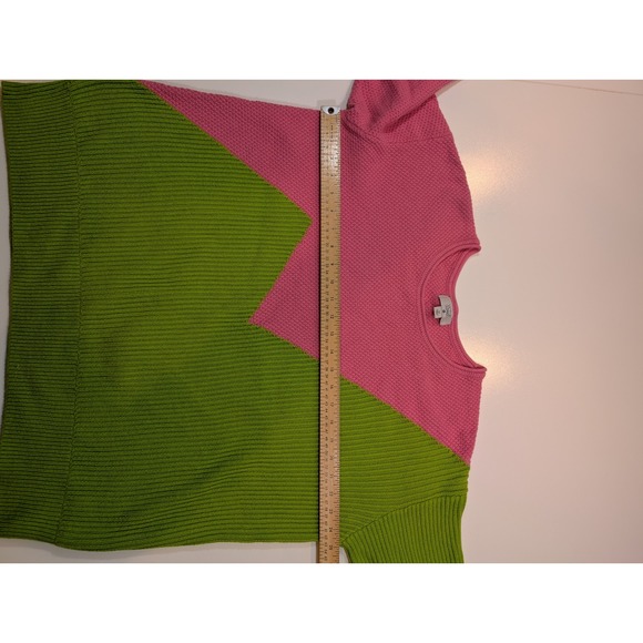 Victor Glemaud x Target Pink Green Colorblock Knit Sweater Womens 1X Crewneck - Picture 5 of 7